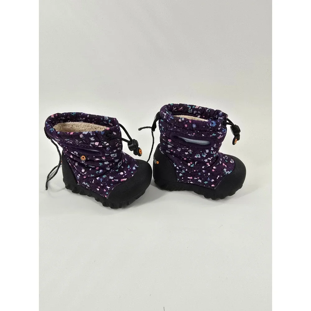 Bogs B-Moc Snow Lilt Purple Confetti Waterproof Winter Boots Infant 4 72757K-540 - Picture 4 of 8